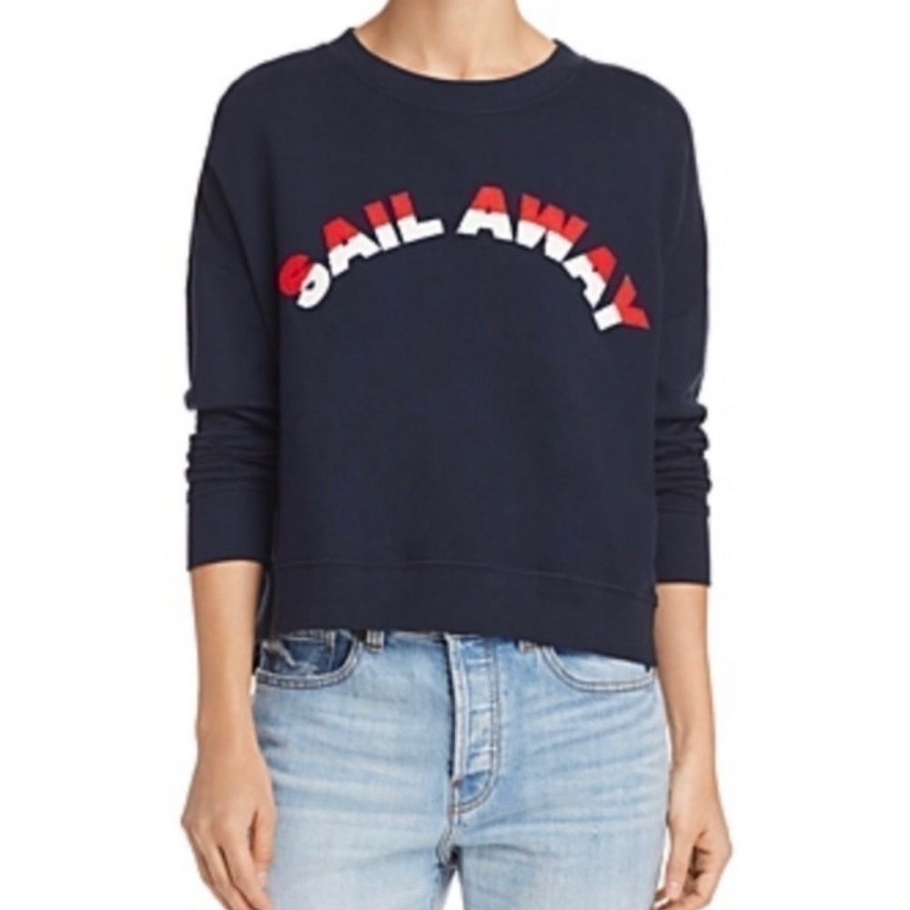 NWT $228 Joie 💕 Lenexa Sweatshirt Nautical Sail Away Yacht Casual Top Crewneck - Picture 2 of 12